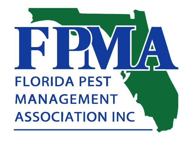 Logo of the Florida Pest Management Association Inc (FPMA), featuring the outline of Florida in green with the organization's acronym in bold blue letters.